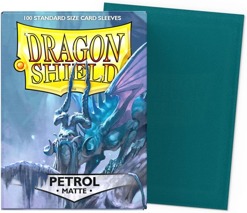 dragon shield | Standard Size Card Matte Sleeves | 100 CT - Smooth & Tough Premium TCG Sleeves | Compatible with Pokemon, Flesh & Blood, One Piece & Magic The Gathering | Petrol - Image 2